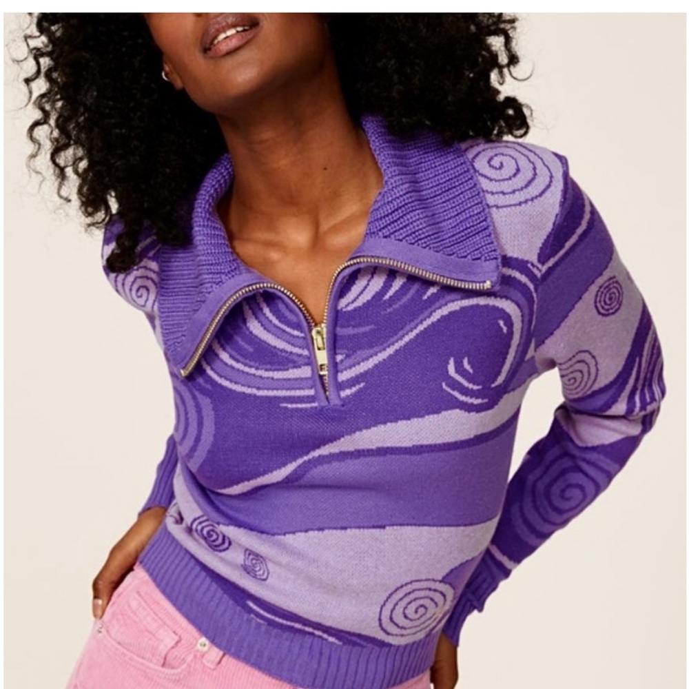 House of Sunny Purple Sweater-EUC